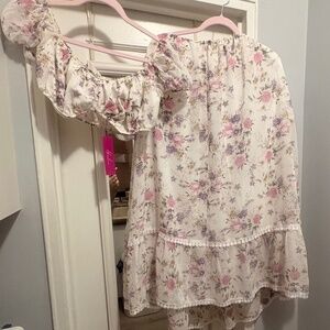 Aderlina Crop top and Skirt Set
